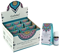 Goloka Madagascar Vanilla Aroma Oil - Display Box With 12 Bottles
