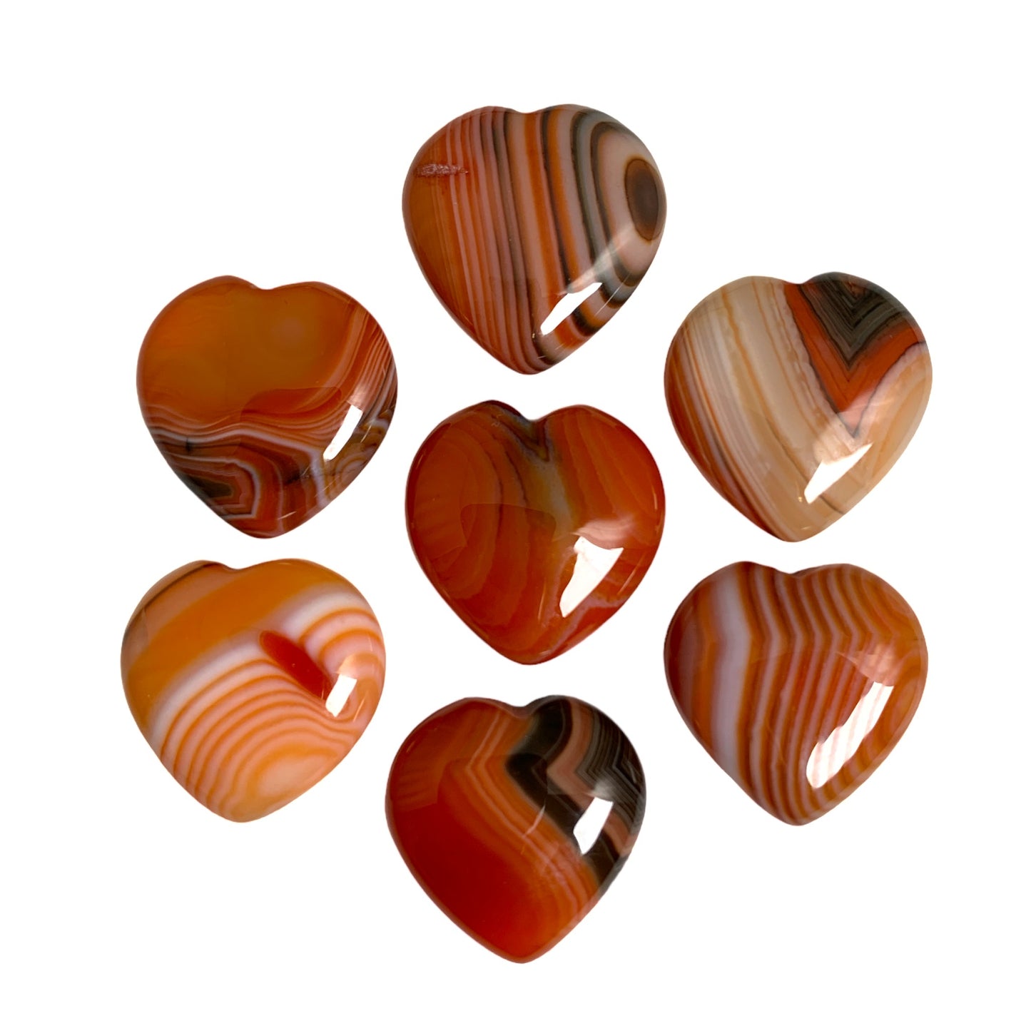 Carnelian Hearts - Small 25 mm - Each - China - NEW423