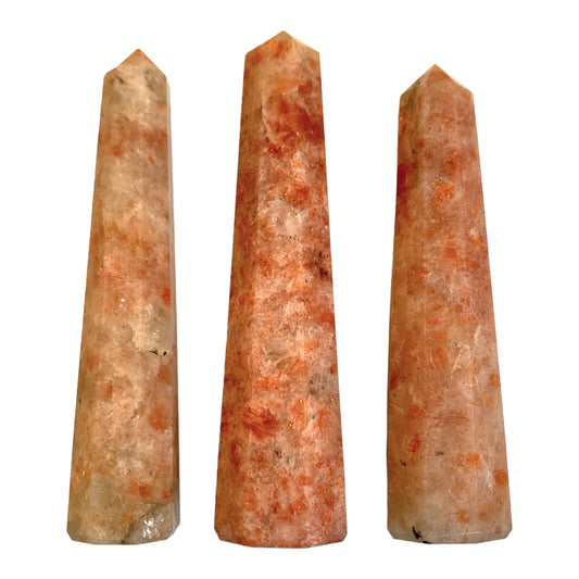 SUNSTONE - Polished Points - 2.5 to 4 inches - Price per gram per piece