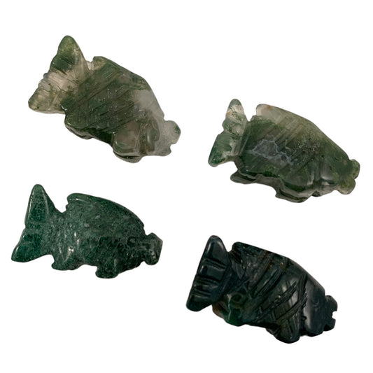 Fish - Moss Agate - Baby - 25mm - NEW1022