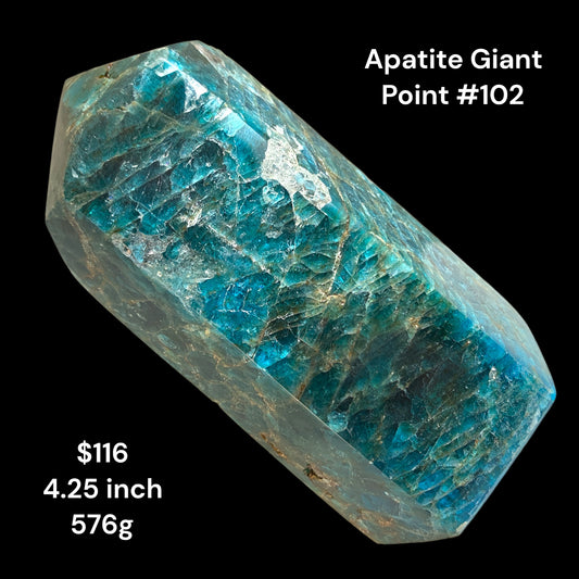 Apatite - Giant - 4.25 inch - 576g - Polished Points