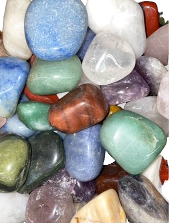 Mixed Natural Tumbled Stones - QA - Large  - 40 - 60mm - 1 lb - Brazil - NEW122