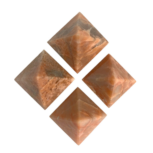 Orange Moonstone - Small Pyramids - 23 to 28mm - Price per piece 20g - Order in 5's - India - NEW121