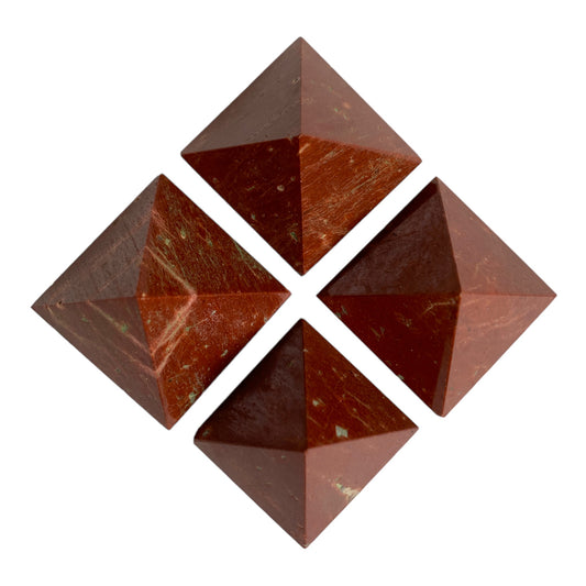 Red Jasper - Small Pyramids - 23 to 28mm - Price per piece 20g - Order in 5's - NEW121