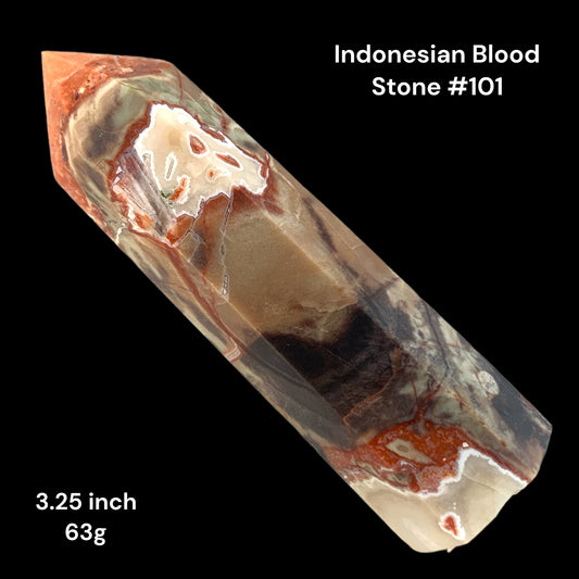 Indonesian Blood Stone - 3.25 inch - 63g - Polished Points