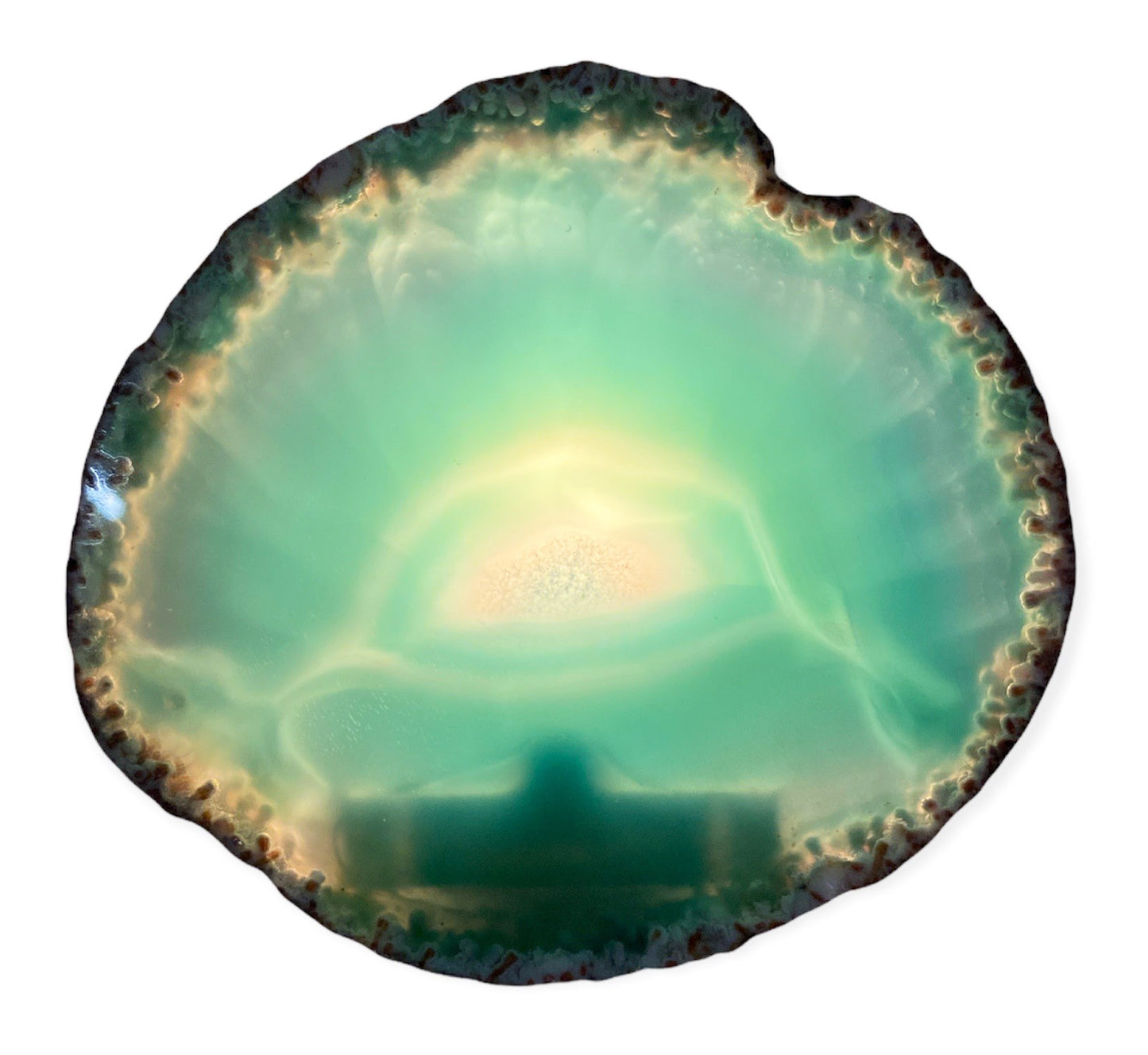 AGATE NIGHT LIGHTS - Teal Green - 3.15 inch + Slice - Loose no packaging