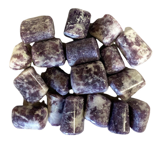 LEPIDOLITE Tumbles Stones Hand Polished - 20 to 30mm - 500 Grams (1.1 LB.) - India - (about 18 Per)