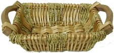 BROWN WILLOW SEAGRASS TRAY 9 x 7 x 2-5 + H