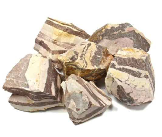 Pierre brute naturelle brute ZEBRA JASPER - Tailles assorties - Vendu au gramme - BRÉSIL - NEW522