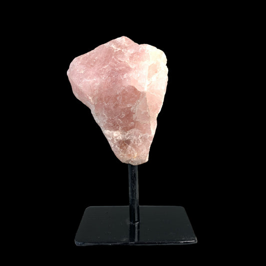 Rough ROSE QUARTZ on Metal Stand - Small - NEW1221