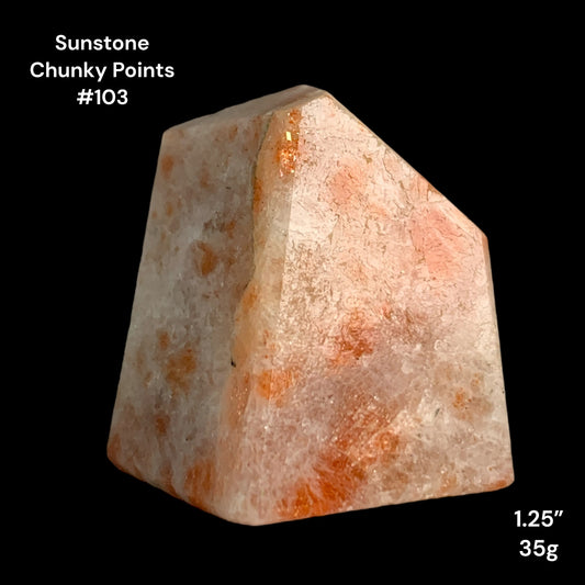 Sunstone Chunky Points - 1.25 inch - 35g - Polished Points