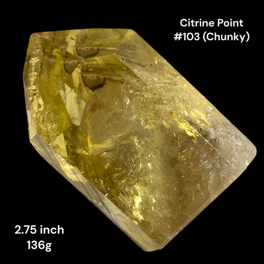 Citrine - 2.75 inch - 136g - China - Polished Points