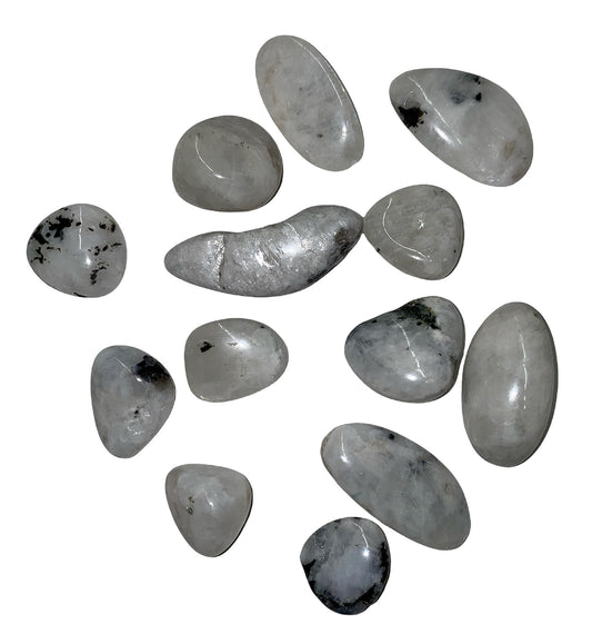 Rainbow Moonstone AA Tumbled Stones - 20 to 35mm - 500 Gram (1.1 Pound) - China