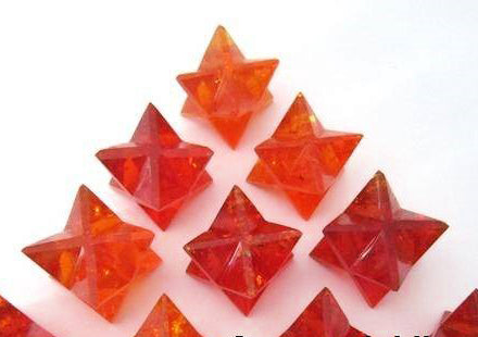 Amber Merkaba Star Stones 20mm - 5 Grams - India (Minimum 5) NEW121