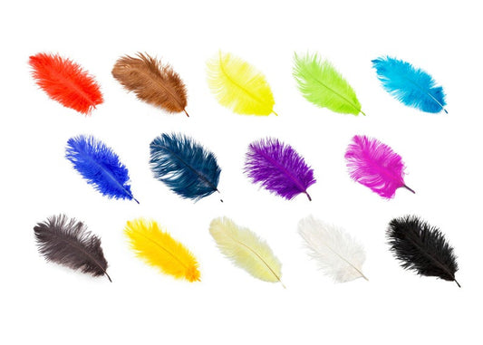 Ostrich FEATHERS 6 to 8 inch - Yellow