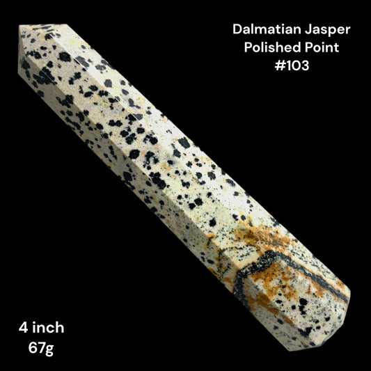 Dalmatian Jasper - 4 inch - 67g - Polished Points