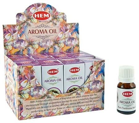 Hem Mystic Frankincense Myrrh Aroma Oil - Box With 12 Bottles