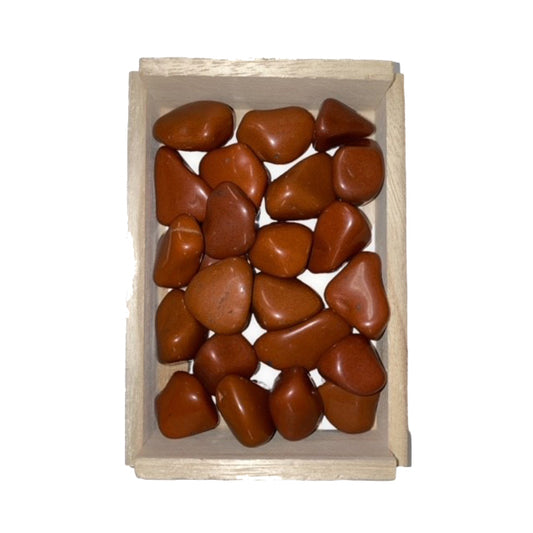 Red Jasper (Chestnut) Tumbled Stones -  25-35 mm - 1 LB - BRAZIL - NEW522