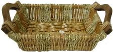 BROWN WILLOW SEAGRASS TRAY 11 x 9-5 x 3-5 + H