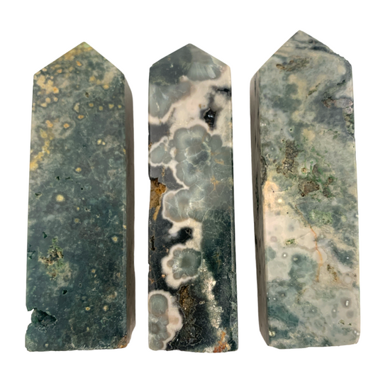 Ocean Jasper Dark - 5-7 inch - Price per gram - NEW722 - Polished Towers Points