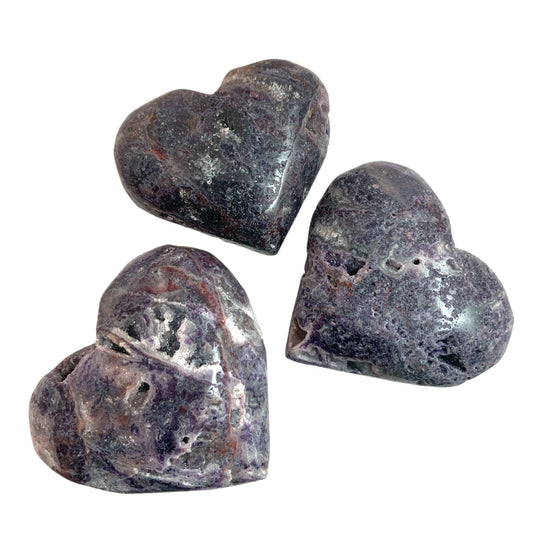 Pub Hearts - Purple Sphalerite - Medium 30-40mm - Price per Gram - China- NEW622