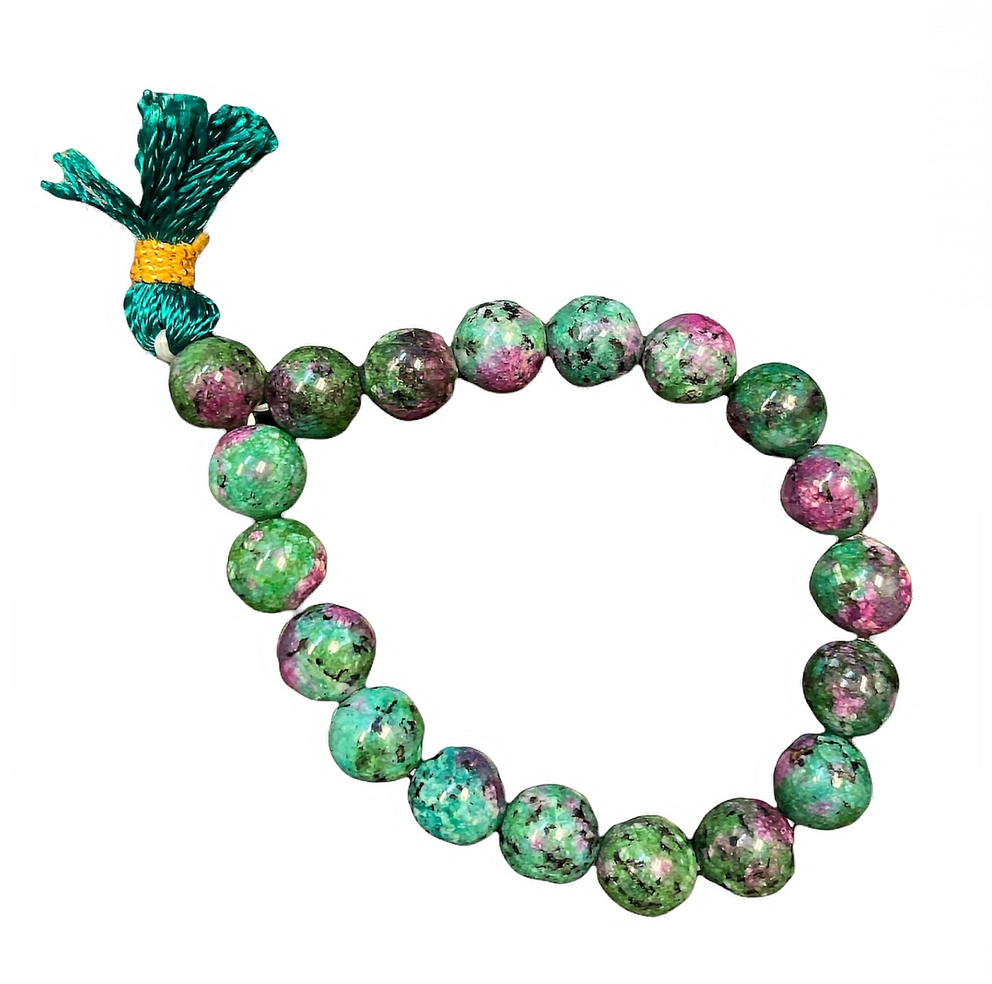 Ruby Fuchsite - Bracelet de puissance à pampilles - 10mm 30g - NEW1021