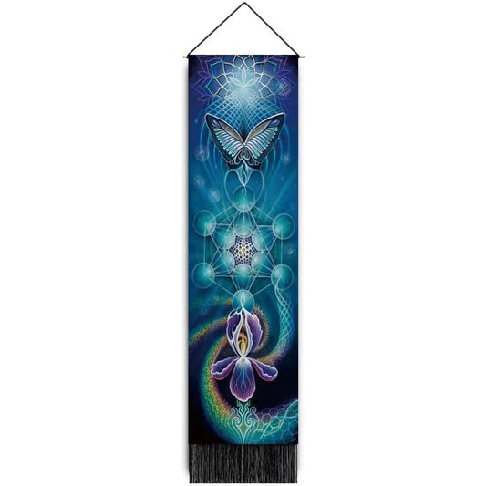 Butterfly Tapestry Wall Hanger - 12.5 wide x 51 inch long - 32.5×130cm - China - NEW922
