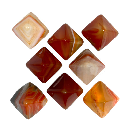 Sardonyx - Baby Pyramids - 13 to 15mm - Price per piece - Order in 5's - NEW822