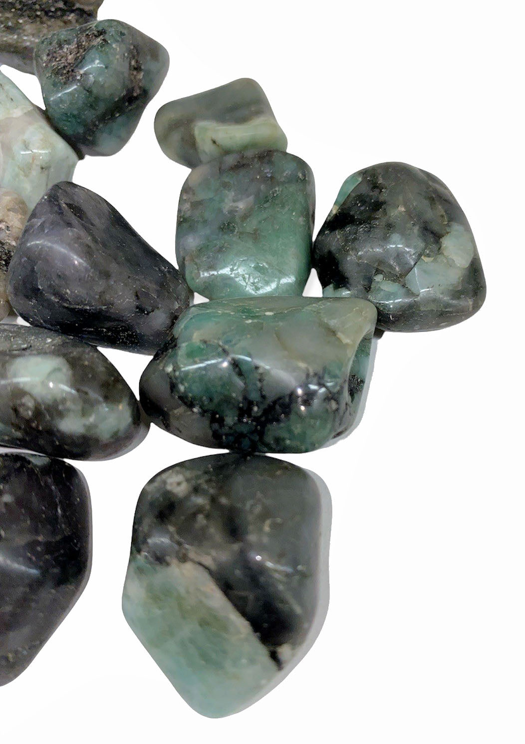 Emerald Quality 1 2A Tumbled Stones - Medium 20 - 30 mm - 1 lb - Brésil - NEW122