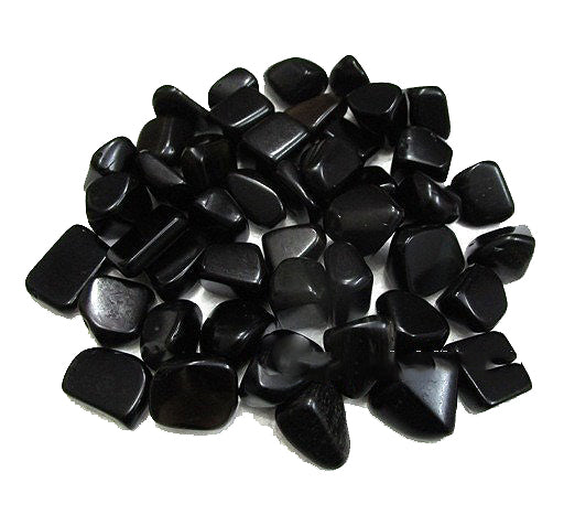 Black Obsidian Tumbled Stones 18 to 24mm - 500 Gram (1.1 Pound) - India
