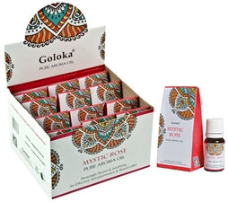 Goloka Rose Aroma Oil - Présentoir Avec 12 Bouteilles