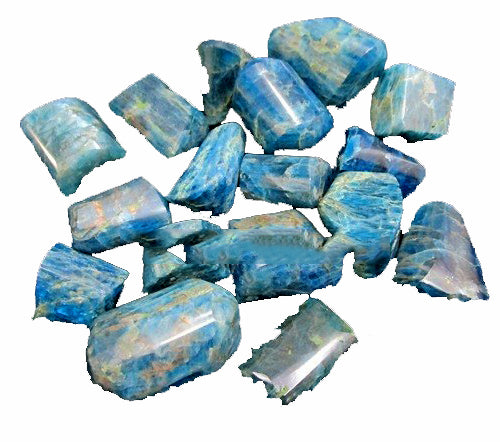 Apatite Blue Tumbled Stones - Large 35 - 45 mm - Hand Polished - 1 LB - India