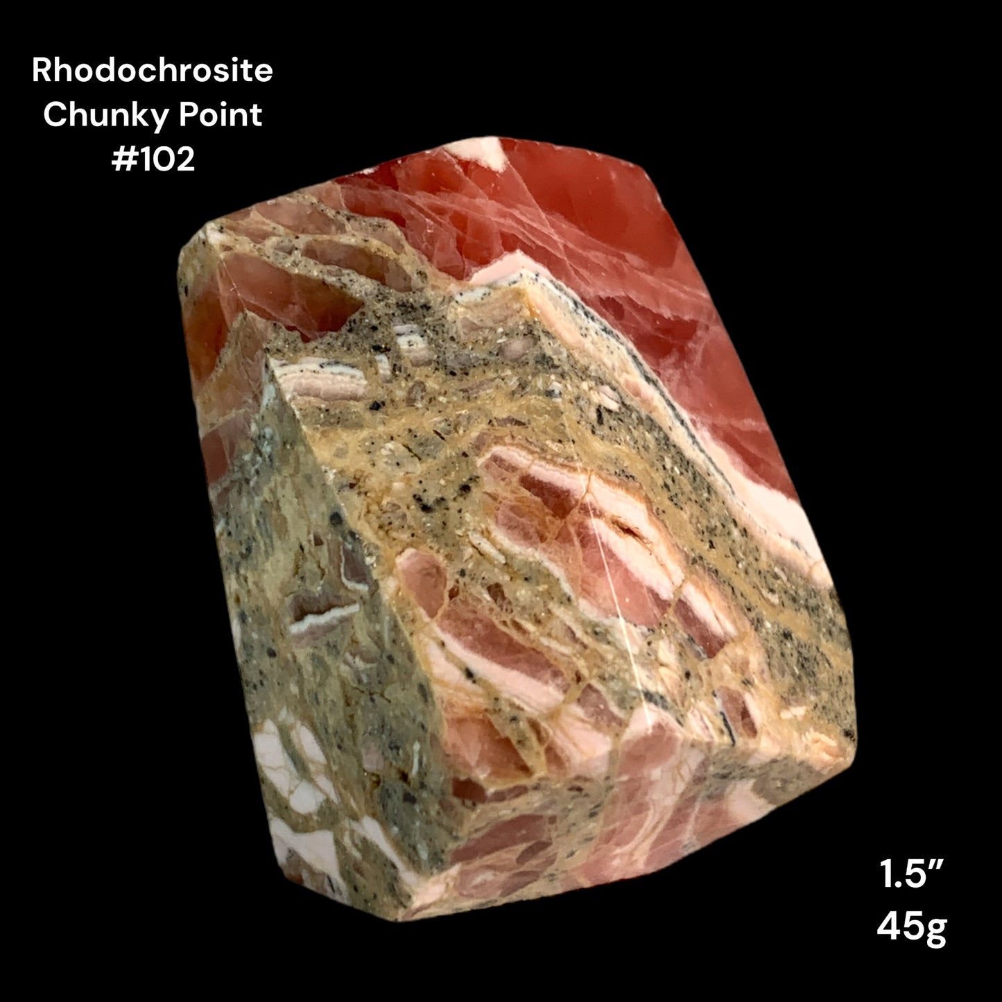 Rhodochrosite Chunky Points - 1.5 inch - 45g - Polished Points