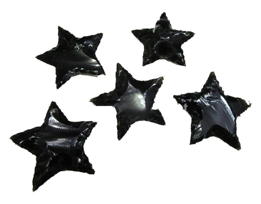 BLACK OBSIDIAN Flinted Star - 35mm - India - NEW921