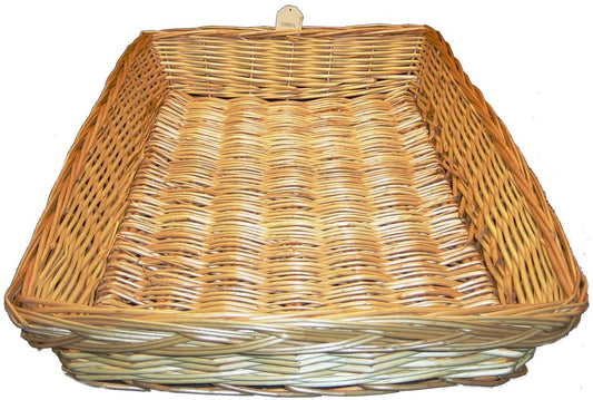 Plateau rectangle WILLOW avec bord tressé - 24 x 16 x 3 pouces de profondeur - par commande spéciale uniquement