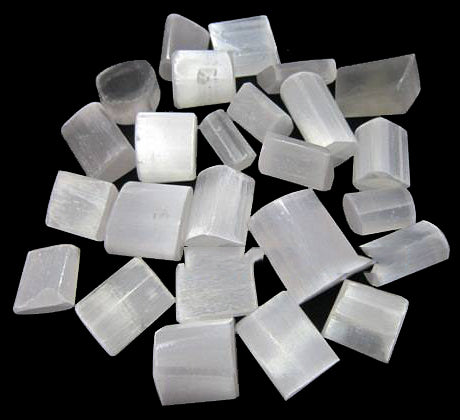 SELENITE Hand Polished Tumbled Stones 20 to 30mm - 500 Grams (1.1 LB.) - India