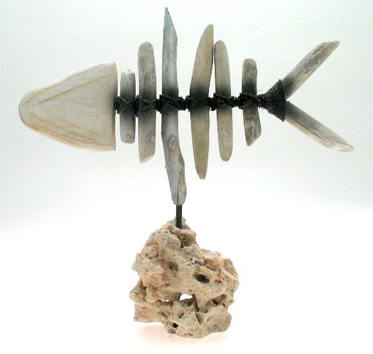 DRIFTWOOD FISH DECOR STONE BASE 11 L x 10 Inch HIGH