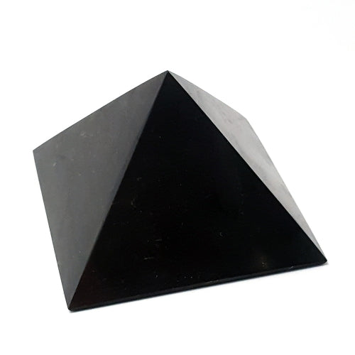 Shungite - Pyramid - POLISHED 7x7cm 2.76x2.76 inch - NEW1120