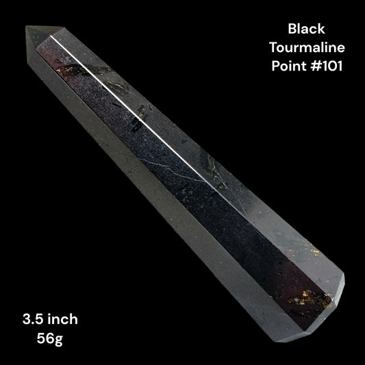 Black Tourmaline - 3.5 inch - 56g -  Polished Points