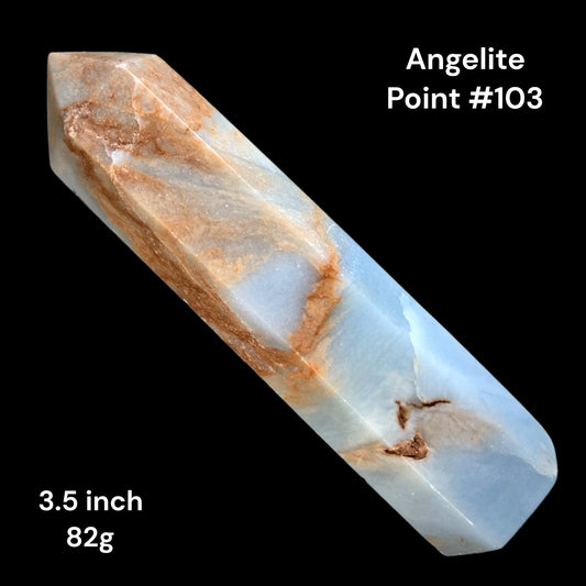 Blue Angelite - 3.5 inch - 82 g - Polished Points