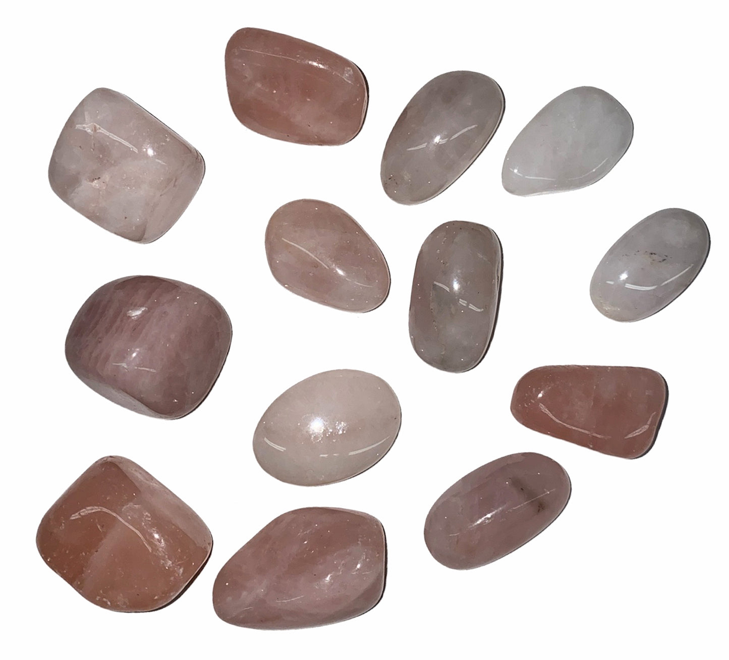 Regular Rose Quartz Tumbled Stones - Large 30 - 45 mm - 500 grams - China - Stone of Love for oneself and Universal Love