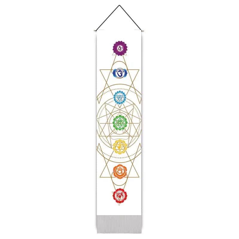 Chakra Tapestry Wall Hanger - 12.5 wide x 51 inch long - 32.5×130cm - China - NEW922