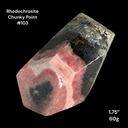 Rhodochrosite Chunky Points - 1.75 inch - 60g - Polished Points