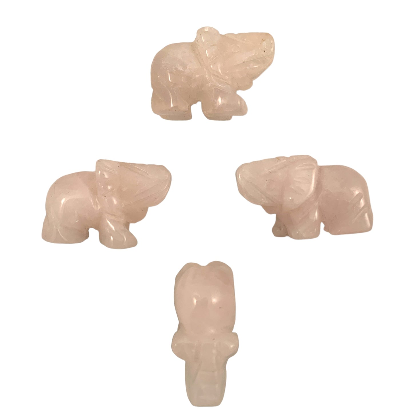 Baby Elephant - 25mm 1 inch - Rose Quartz - Price Each - NEW922