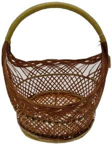 MEDIUM GOLDEN MIDRIB ROUND BASKET 11 inch