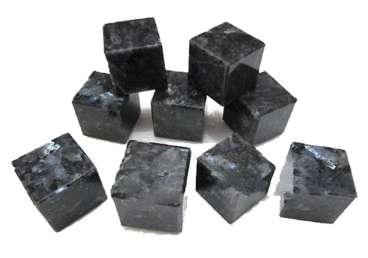 LARVIKITE  Cubes Stones 25x25mm - 50 Grams - India - NEW221