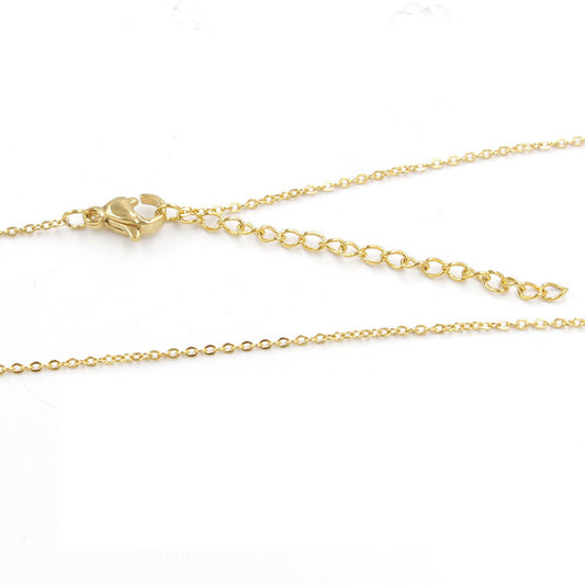 Gold Stainless Steel Chain Necklace 2mm - Length: 50cm 19.6 inch Weight: 4Grams (Packed in 10's)