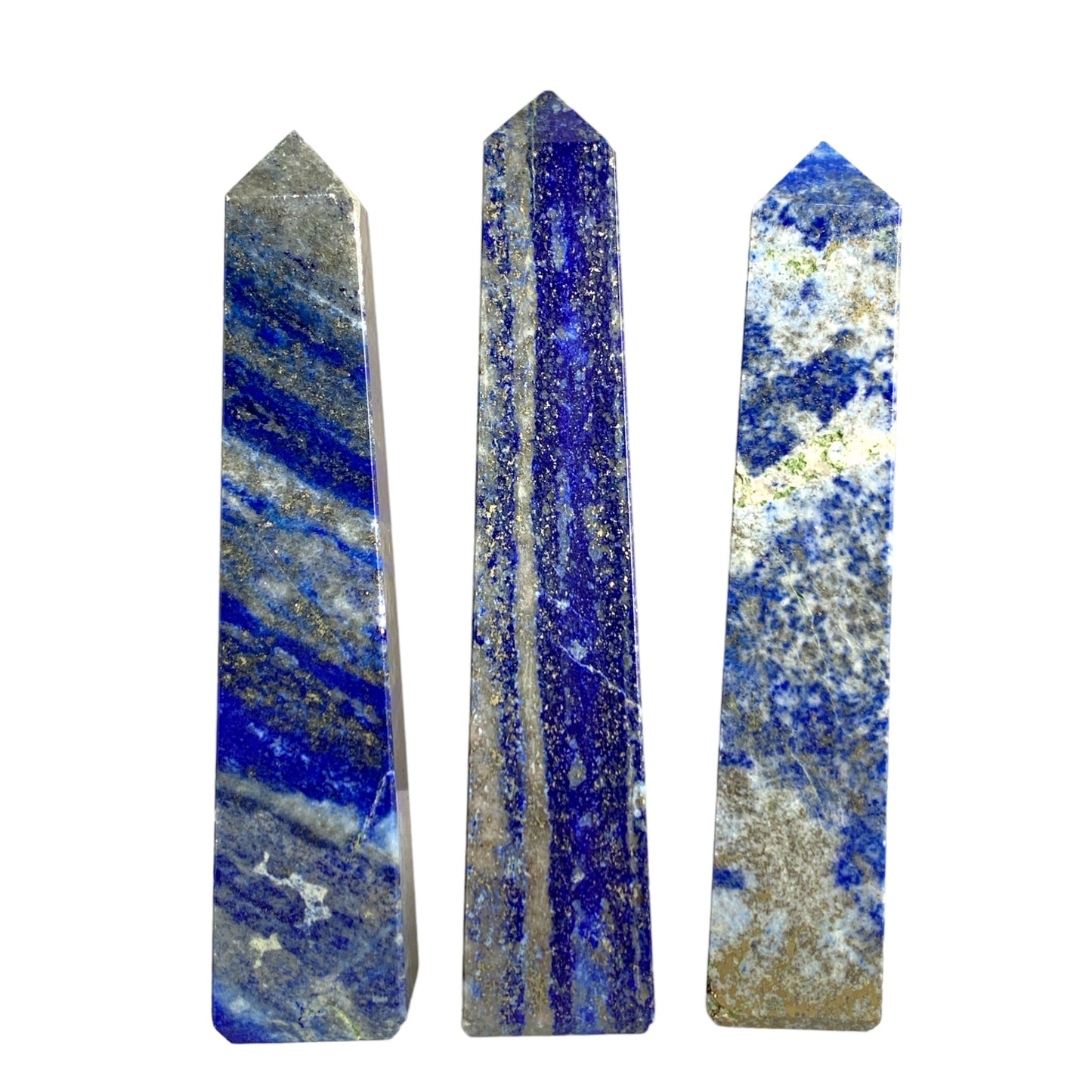 Lapis Lazuli - 3 to 5 inches - Price per gram per piece (B2B ordering 1 = 1 Tower so we charge Ex. 80g = $9.60 each) - Polished Towers