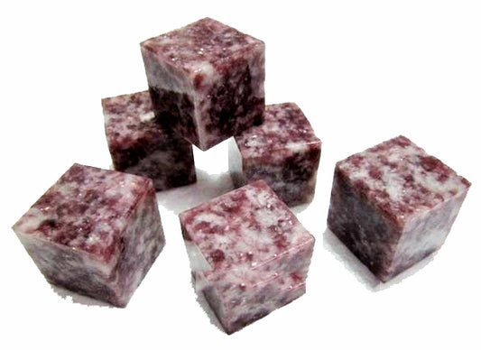 Lepidolite Cubes Stones 25x25mm - 50 Grams - India - NEW1020