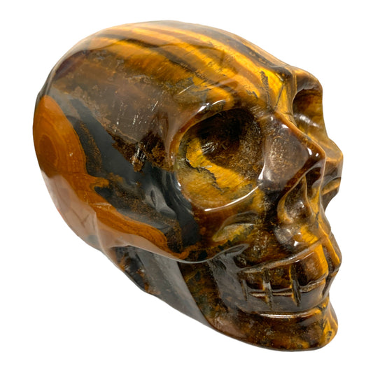 Skull - Medium - Tigers Eye - 80x100 mm - China - NEW1122